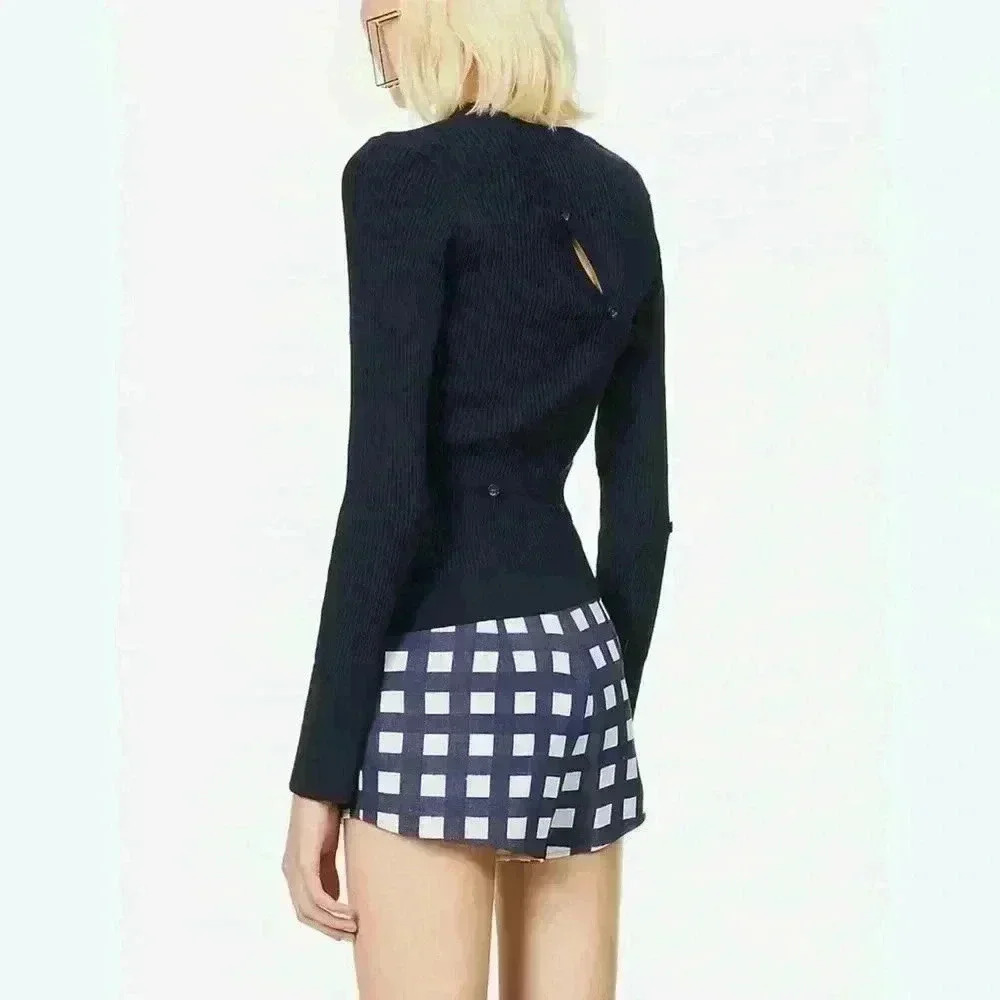 Jacquemus Le Cardigan Tordu in Navy XS - Picture 2 of 7